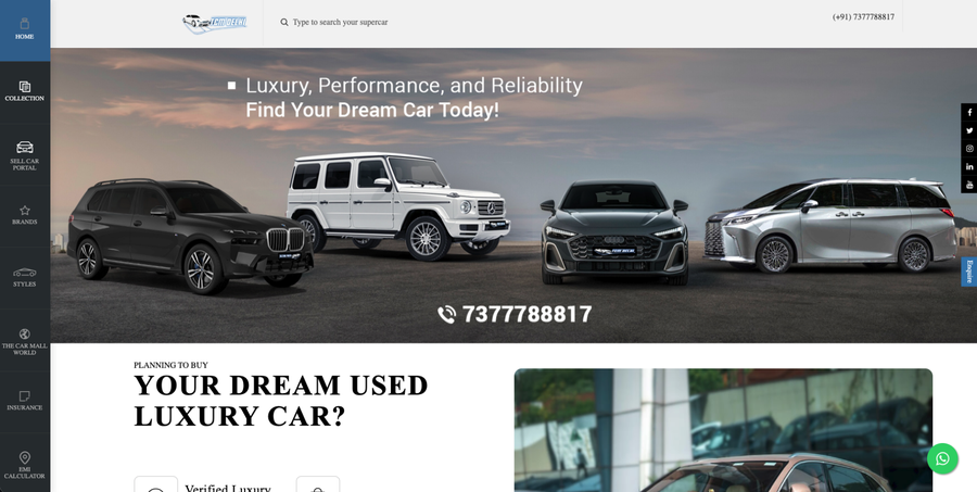 THECARMALL.CO.IN website maintenance case study