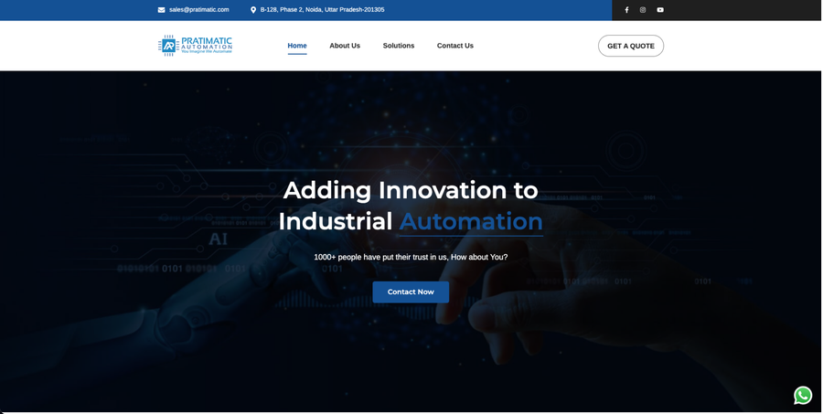 PRATIMATIC.COM website maintenance case study